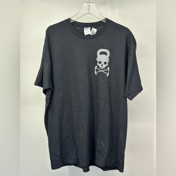 Vintage Kettlebell fitness skull designer workout T-shirt - Picture 1 of 3